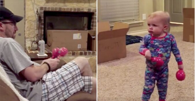 Dziecko śmieszne hańbi tatę, który zabrał jej zabawki