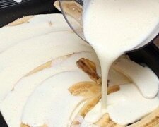 Zdrowy deser - pieczone banany z serkiem i jogurtem