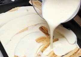 Zdrowy deser - pieczone banany z serkiem i jogurtem